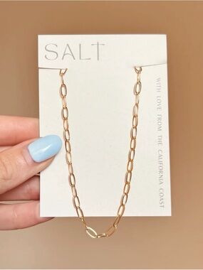 Gold Paperclip Chain Necklace